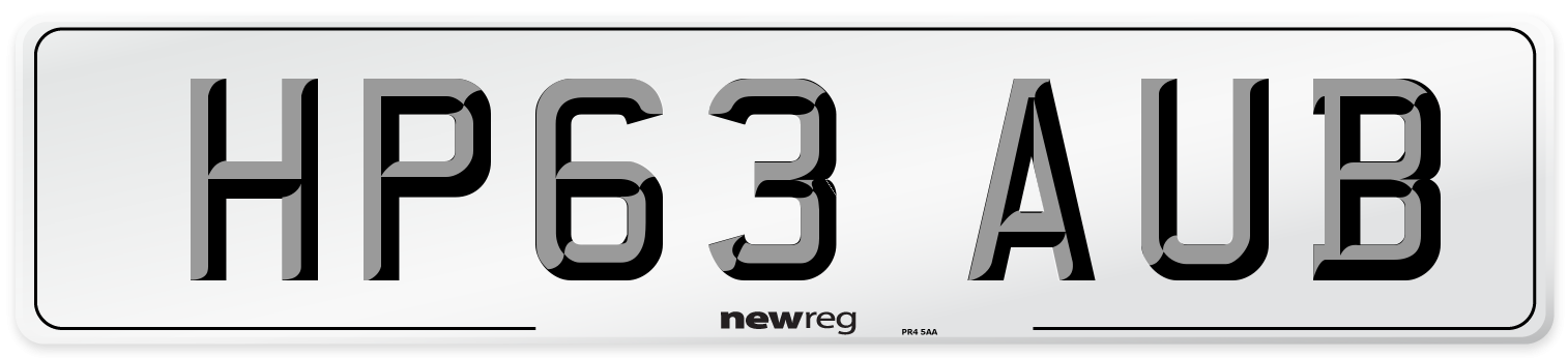 HP63 AUB Number Plate from New Reg